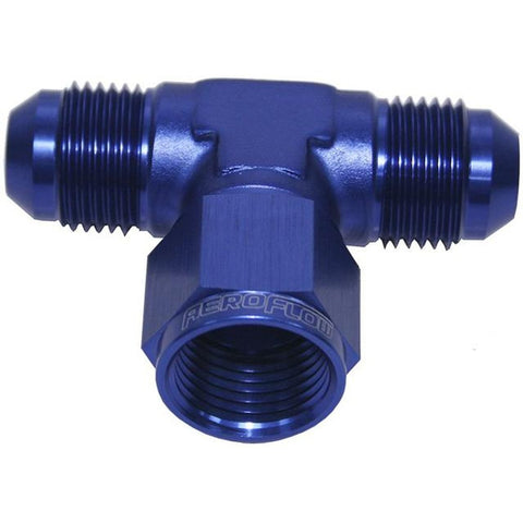 Aeroflow AF144-10 AN Tee -10AN Female Nut Blue Swivel Nut