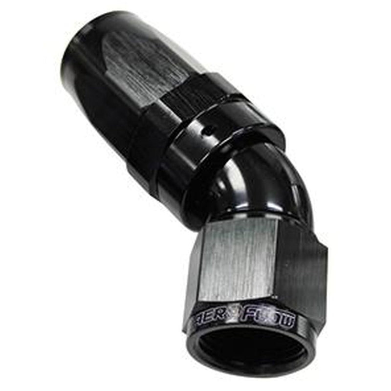 Aeroflow AF152-16BLK 45 Deg Hose End -16AN Black Full