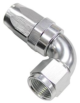 Aeroflow AF153-10S 90 Deg Hose End -10AN Silver Full Flow