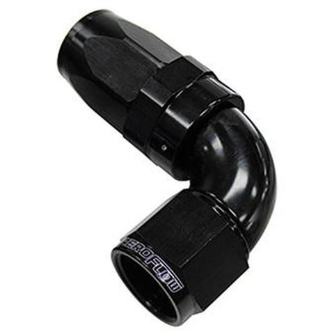Aeroflow AF153-06BLK 90 Deg Hose End -06AN Black Full