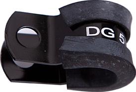 Aeroflow AF158-08BLK Cushioned P Clamps -8AN 5Pk Black
