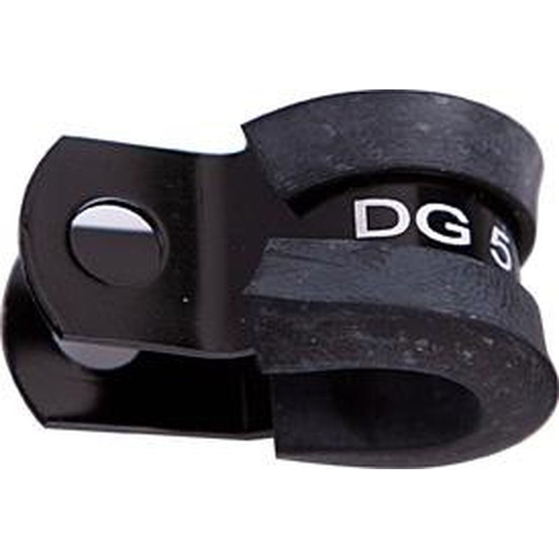 Aeroflow AF158-09BLK Cushioned P Clamps -9AN 5Pk Black