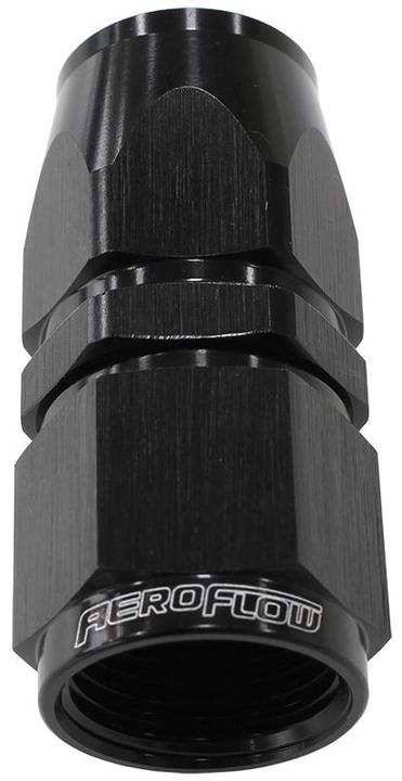 Aeroflow AF201-04DBLK Alloy Straight Hose End -4AN Black