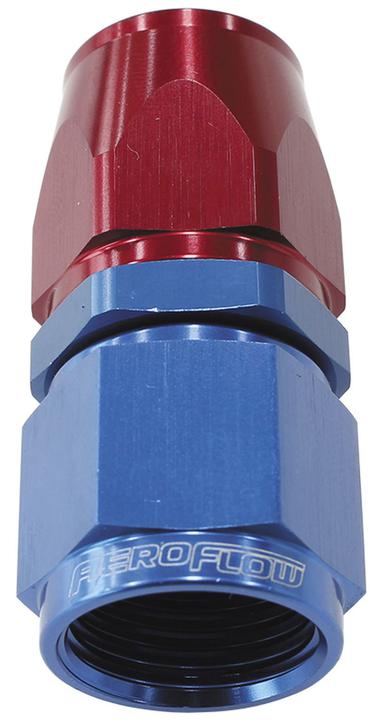 Aeroflow AF201-06D Alloy Straight Hose End -6AN Blue