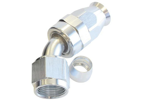 Aeroflow AF202-03DS Alloy 45 Deg Hose End -3AN Silver