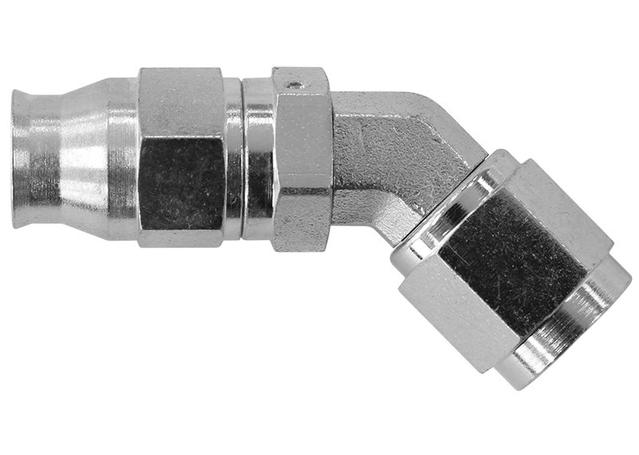 Aeroflow AF202-04S Steel 45 Deg Hose End -4AN Steel Full