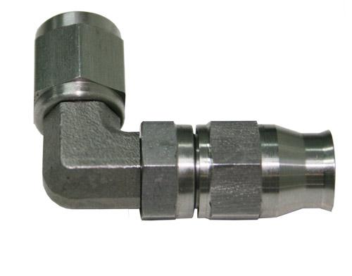 Aeroflow AF203-03 Ss 90 Deg Hose End -3AN Steel Swivel