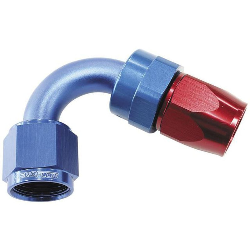 Aeroflow AF204-12D Alloy 120 Deg Hose End -12AN Blue Full