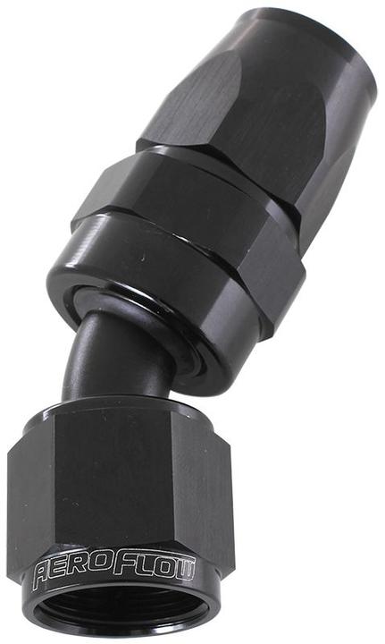 Aeroflow AF207-06DBLK Alloy 30 Deg Hose End -6AN Black