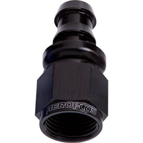 Aeroflow AF401-08BLK Straight Push Lock End -8AN Black No
