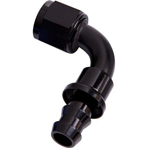 Aeroflow AF403-10BLK 90 Deg Push Lock End -10AN Black No