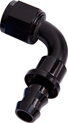 Aeroflow AF403-06BLK 90 Deg Push Lock End -6AN Black No