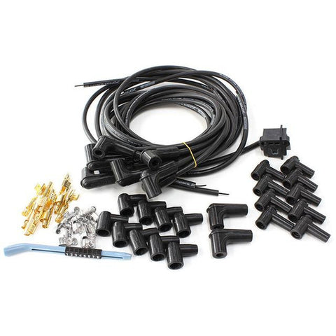 Aeroflow Universal Lead Set Black 90Deg V8 90Deg Plug Std