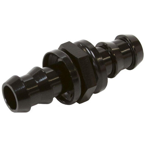 Aeroflow AF410-06BLK -6 Push Lock Barb Joiner Black 3/8"