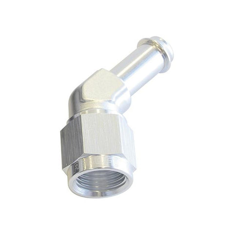 Aeroflow AF412-06S Female -6AN 45Deg To 3/8" Barb Silver