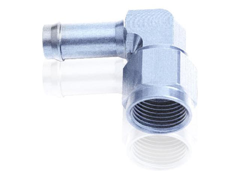 Aeroflow AF413-08S Female -8AN 90Deg To 1/2" Barb Silver