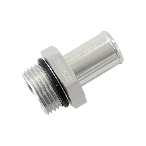 Aeroflow -12ORB to 5/8" Push On Barb Silver