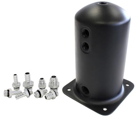 Aeroflow AF49-1016BLK Surge Tank 2.5L Spun Alloy Black