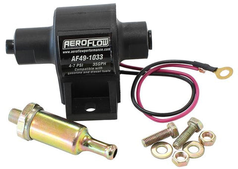 Aeroflow AF49-1033 4 - 7 PSI 35 Gph Inline Fuel Pump 1/8"