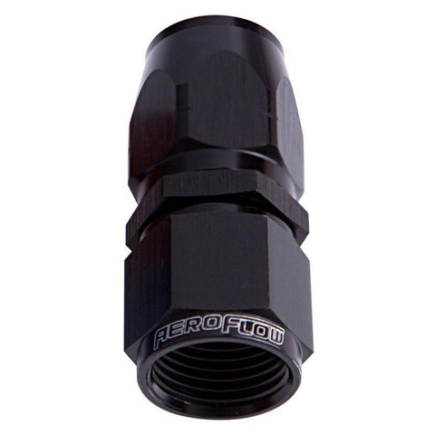 Aeroflow AF501-04BLK Alloy Straight Hose End -4AN Black