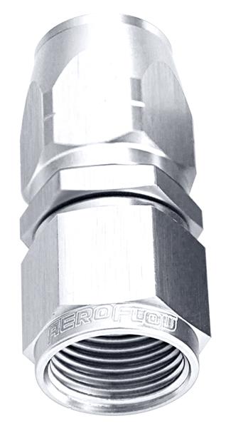 Aeroflow AF501-10S Alloy Straight Hose End -10AN Silver