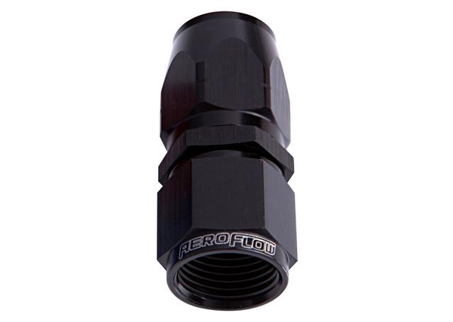 Aeroflow AF501-16BLK Alloy Straight Hose End -16AN Black