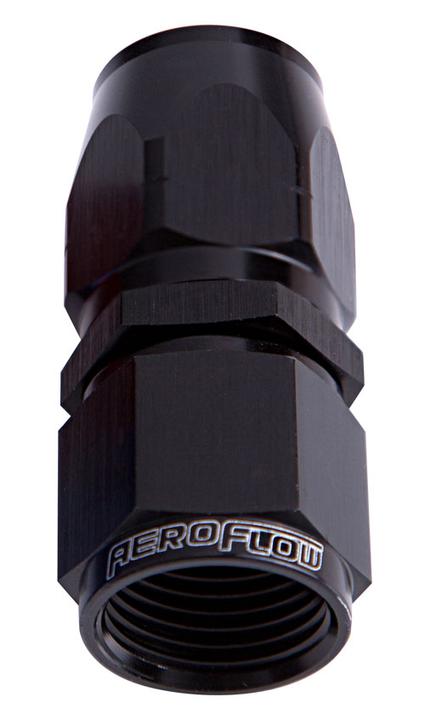 Aeroflow AF501-20BLK Alloy Straight Hose End -20AN Black