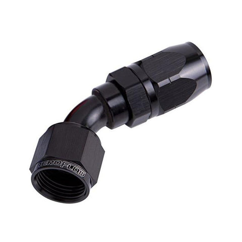 Aeroflow AF502-08BLK Alloy 45 Deg Hose End -8AN Black