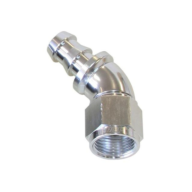 Aeroflow AF512-12S -12AN 45 Silver Full Flow Push Lock