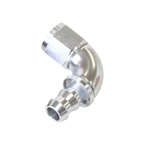 Aeroflow AF513-08S -8AN 90 Silver Full Flow Push Lock