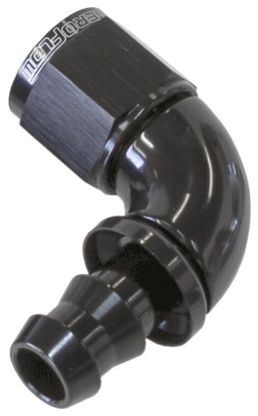 Aeroflow AF513-10BLK -10AN 90 Black Full Flow Push Lock