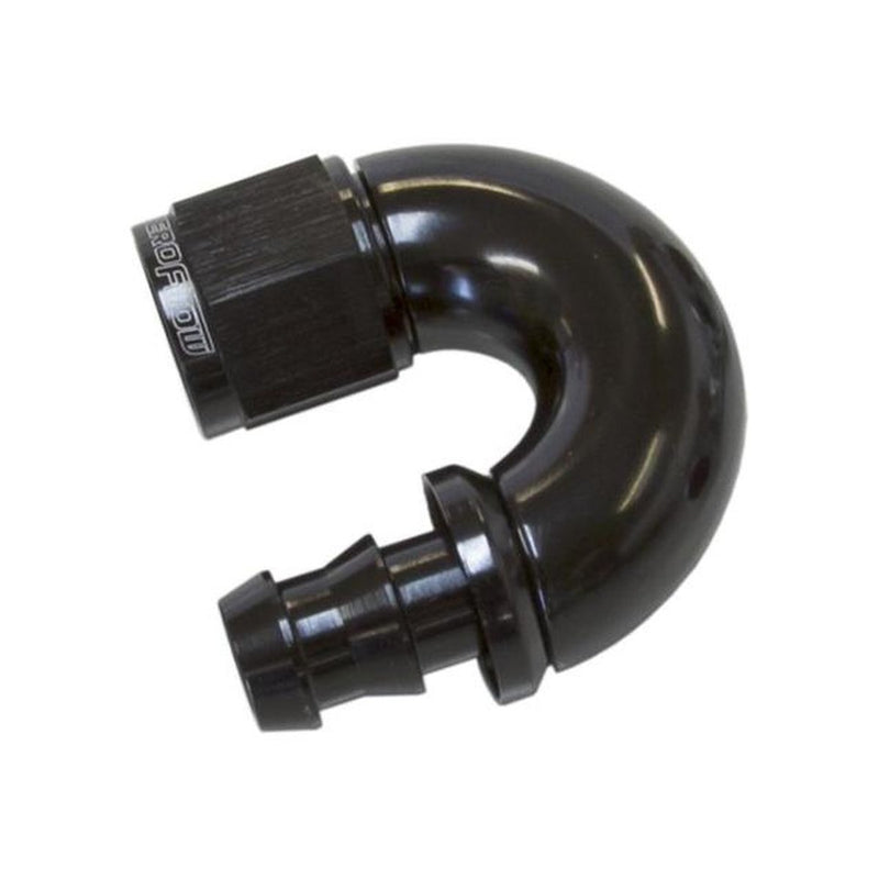 Aeroflow AF516-08BLK -8AN 180 Black Full Flow Push Lock