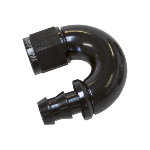 Aeroflow AF516-10BLK -10AN 180 Black Full Flow Push Lock