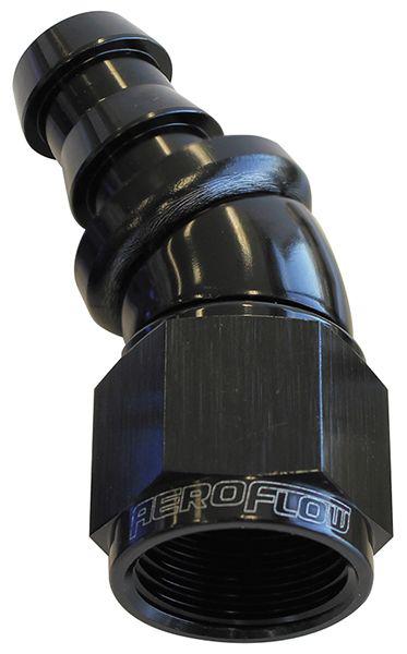 Aeroflow AF517-06BLK -6AN 30 Black Full Flow Push Lock