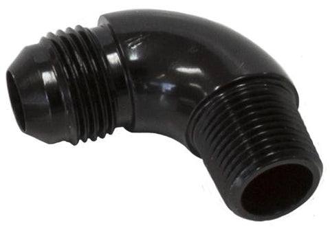 Aeroflow AF522-10-06BLK 90 Deg 3/8" To -10AN Full Flow