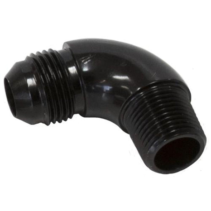 Aeroflow AF522-08BLK 90 Deg 3/8" To -8AN Full Flow Black