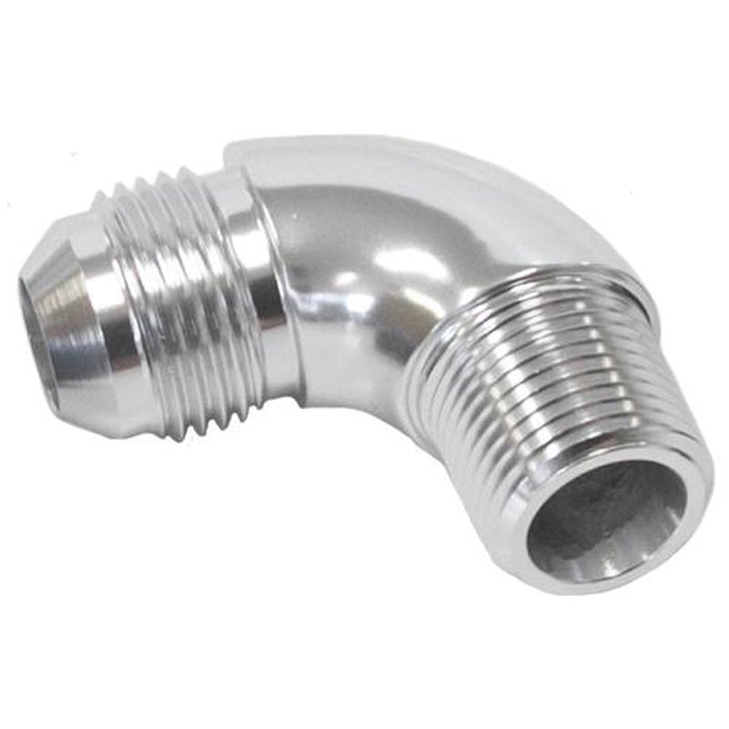 Aeroflow AF522-12S 90 Deg 3/4" To -12AN Full Flow Silver