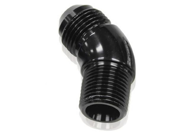 Aeroflow AF523-12-08BLK 45 Deg 1/2" To -12AN Full Flow