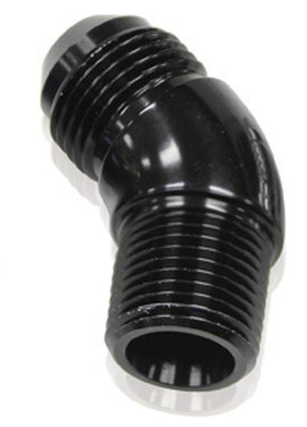 Aeroflow AF523-08BLK 45 Deg 3/8" To -8AN Full Flow Black