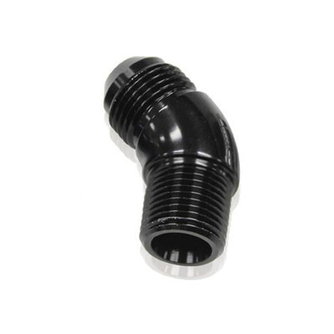 Aeroflow AF523-10BLK 45 Deg 1/2" To -10AN Full Flow Black
