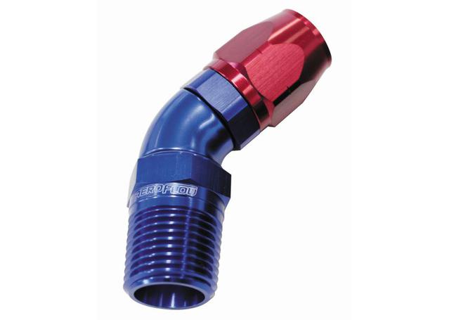 Aeroflow AF528-06-02 Male 1/8 NPT 45 Deg To -6AN Hose