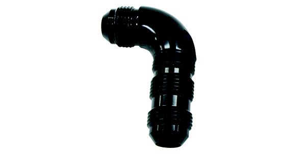 Aeroflow AF533-06BLK 90 Deg Bulkhead -6AN Full Flow Black