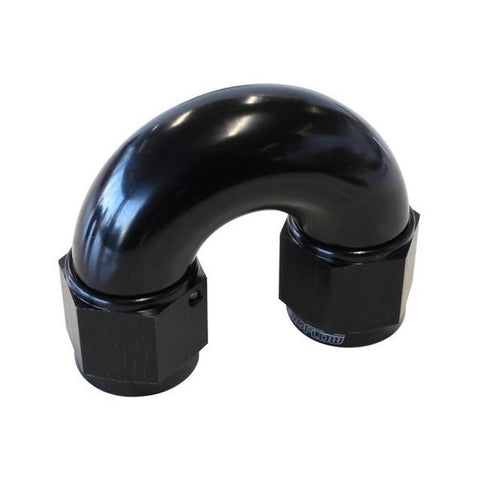 Aeroflow AF536-06BLK -6AN 180 Deg Swivel Coupler Black