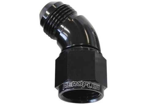 Aeroflow AF542-08BLK 45 Deg Female - Male -8AN Black Full