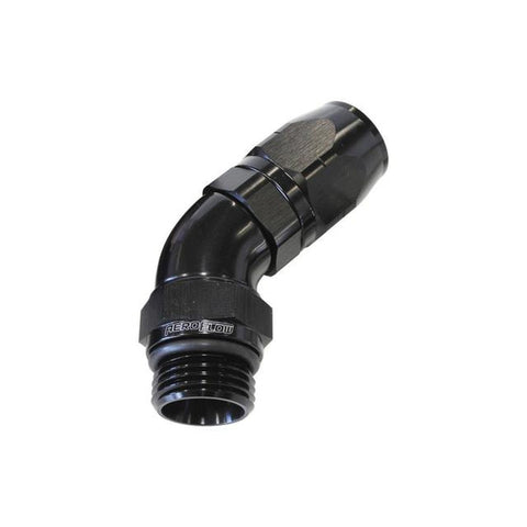 Aeroflow AF544-06-08BLK Male Hose End -8 ORB To -6 Hose