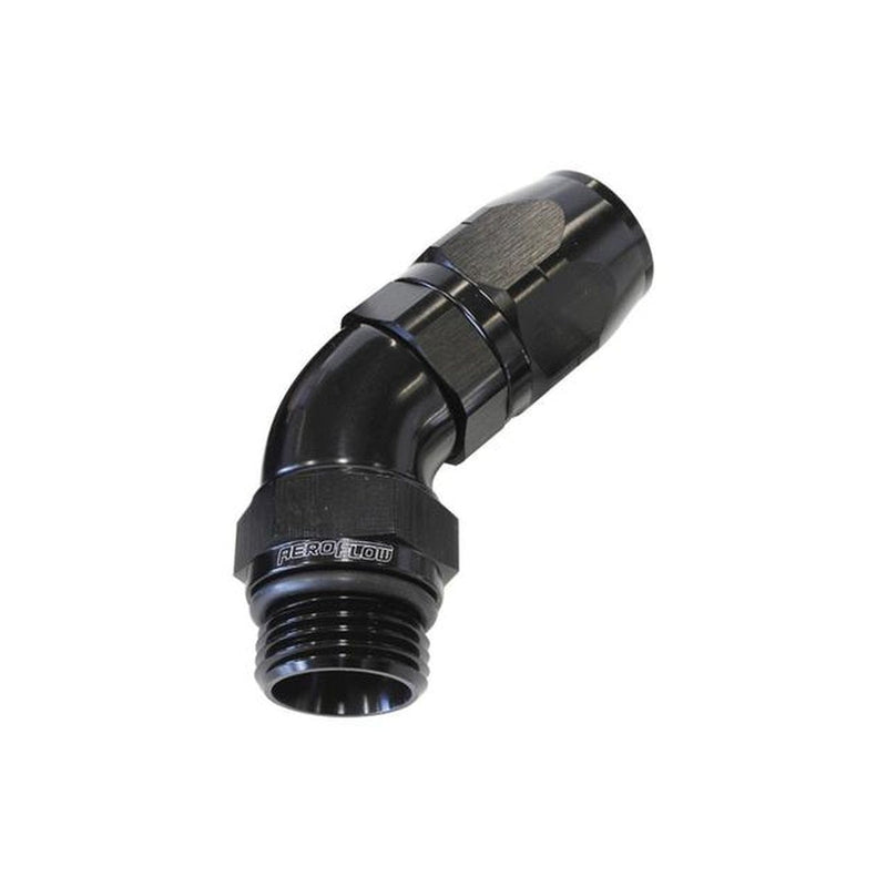 Aeroflow AF544-08-10BLK Male Hose End -10 ORB To -8 Hose