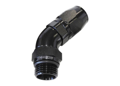 Aeroflow AF544-06-06BLK Male Hose End -6 ORB To -6 Hose