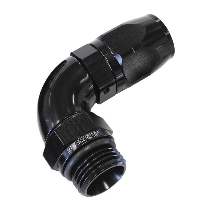 Aeroflow AF549-12-10BLK Male Hose End -10 ORB To -12 Hose