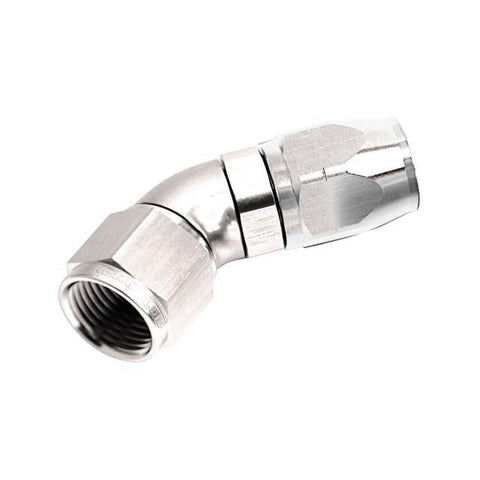 Aeroflow AF552-06S Alloy 45 Deg Hose End -6AN Silver