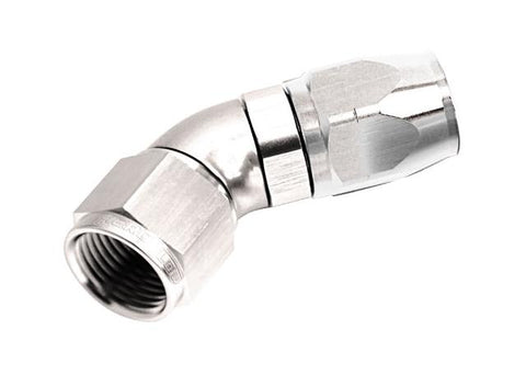 Aeroflow AF552-12S Alloy 45 Deg Hose End -12AN Silver